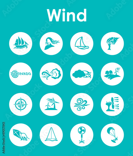 Set of wind simple icons