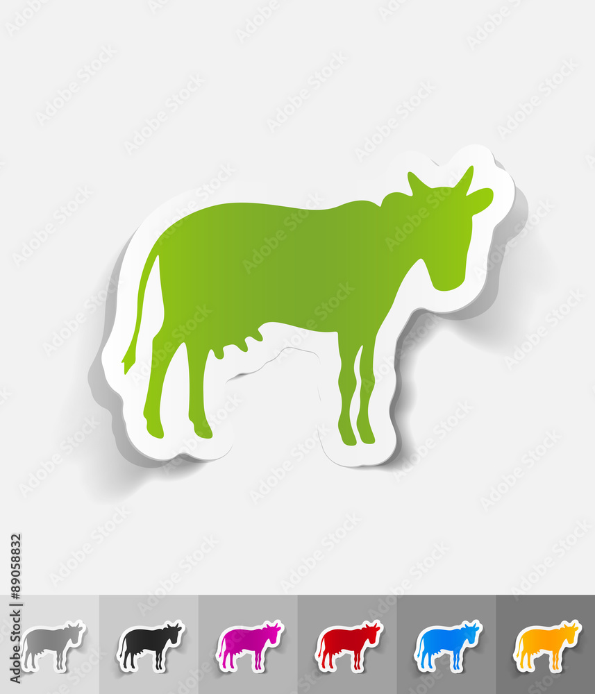 Fototapeta premium realistic design element. cow