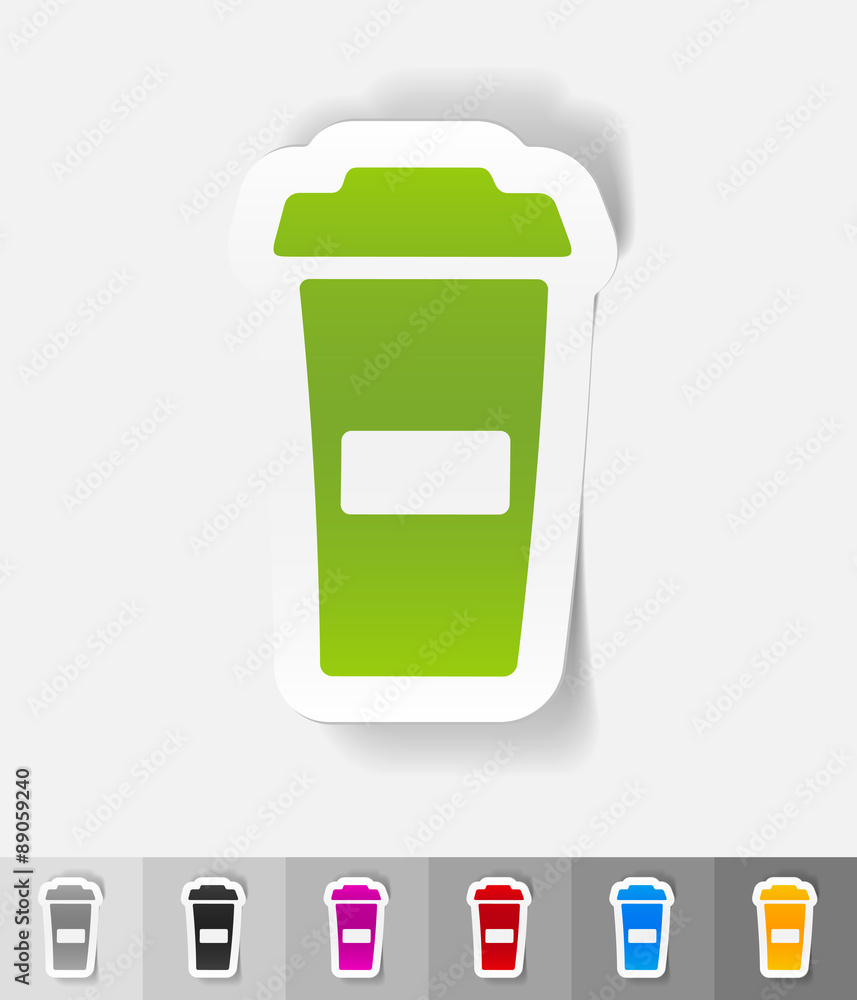 realistic design element. cup of coffee realistic design element. cup of coffee