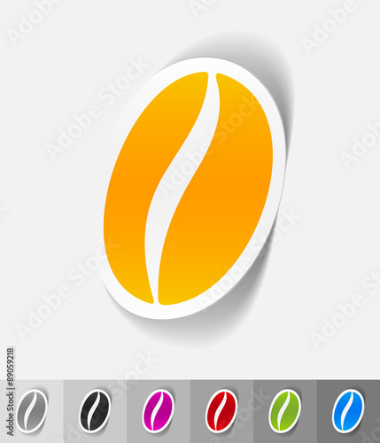 realistic design element. coffee bean