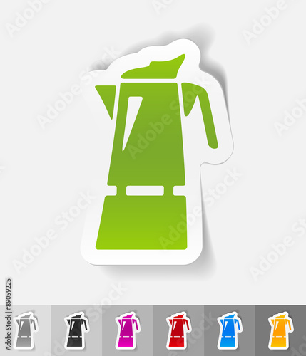 realistic design element. coffee pot