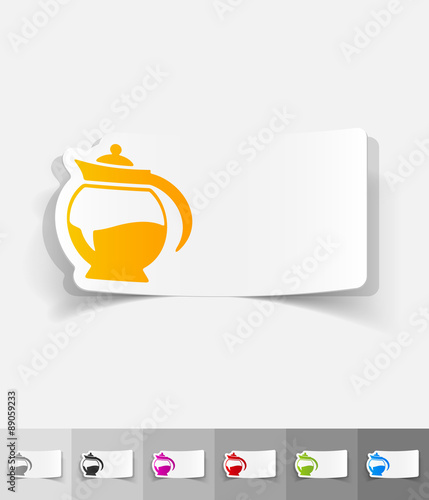 realistic design element. coffee pot