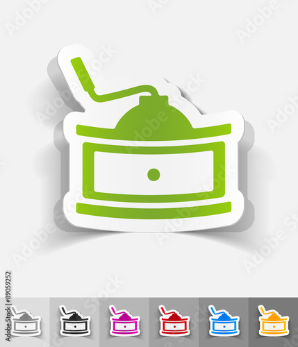 realistic design element. coffee mill