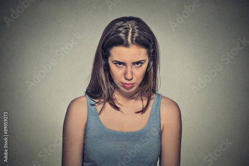 angry young woman about to have nervous atomic breakdown