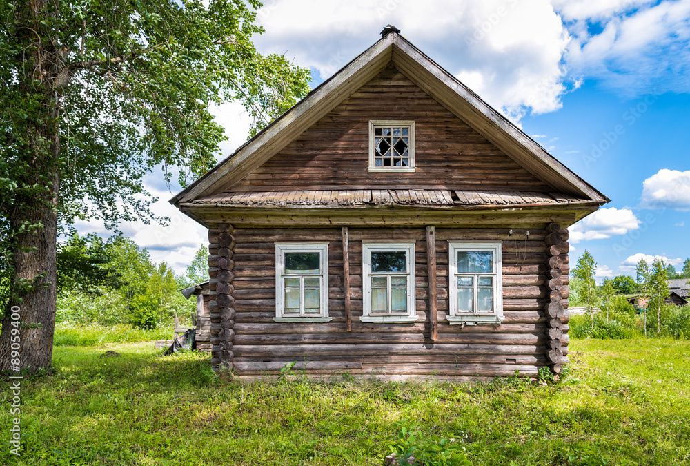 Old wooden house in Russian village Old wooden house in Russian village