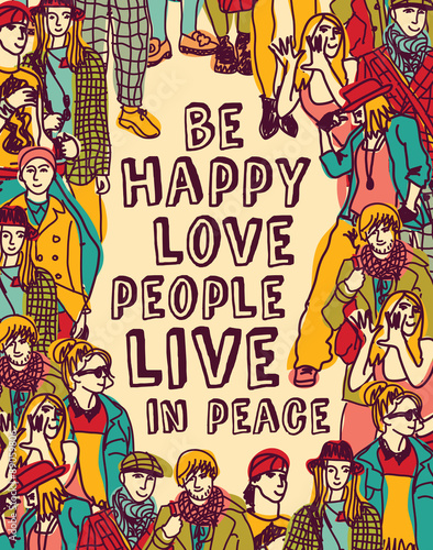 Love people positive emotion poster