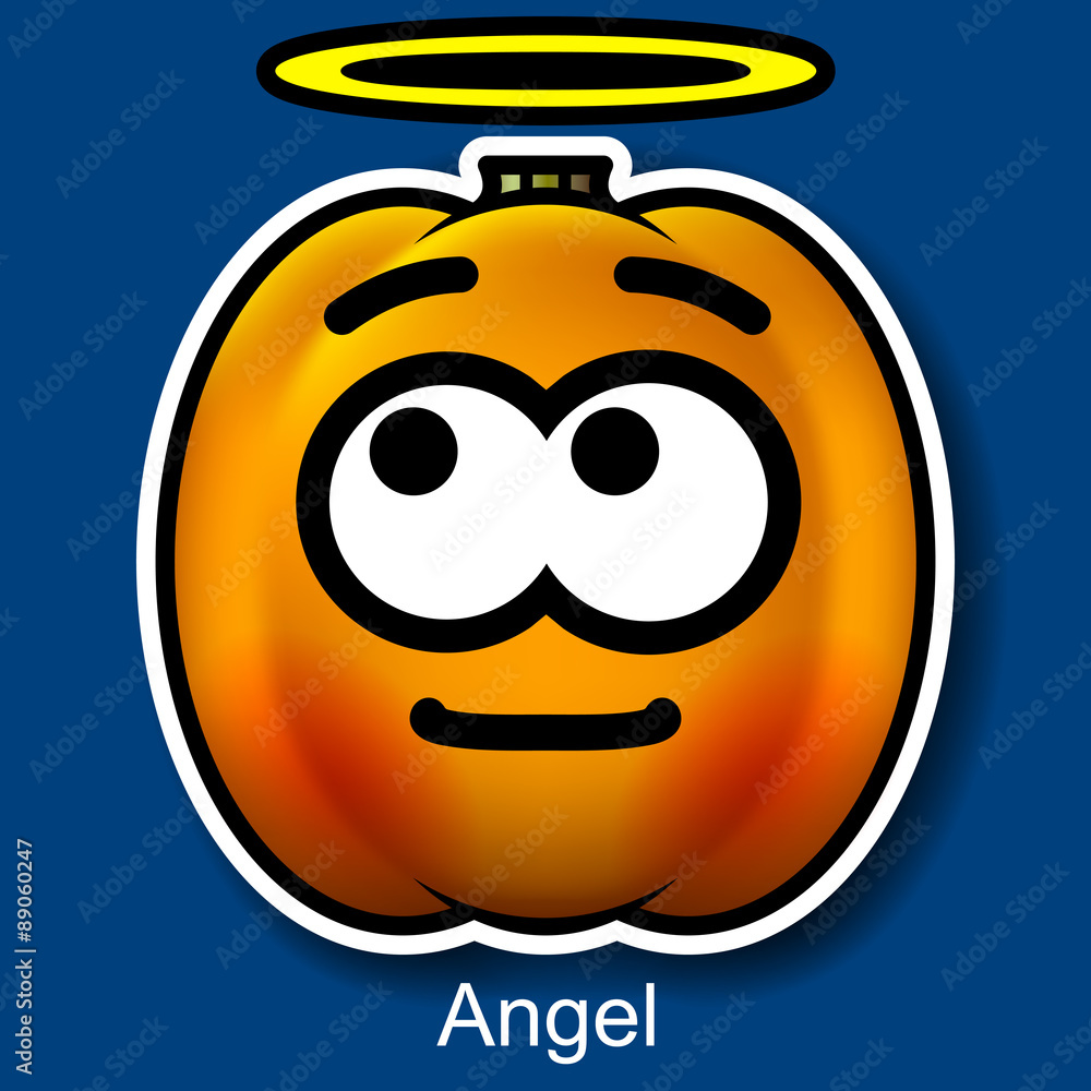 Vector Halloween Smiley Angel Vector Halloween Smiley Angel