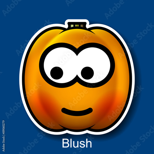 Vector Halloween Smiley Blush