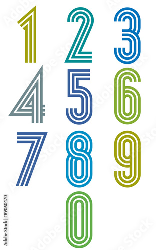 Triple stripes funky numbers set.