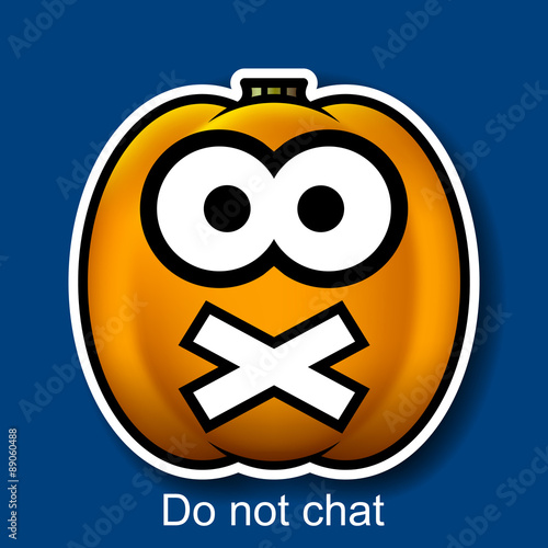 Vector Halloween Smiley Do Not Chat