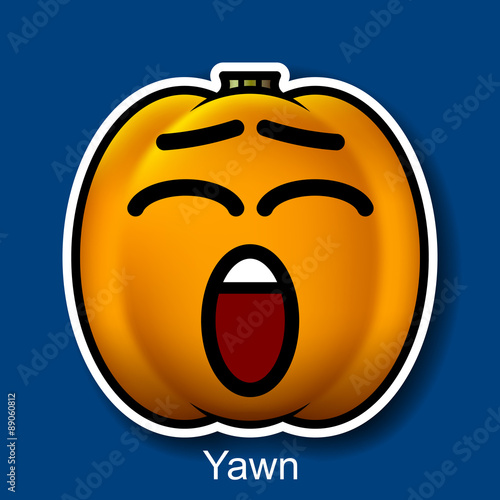 Vector Halloween Smiley Yawn