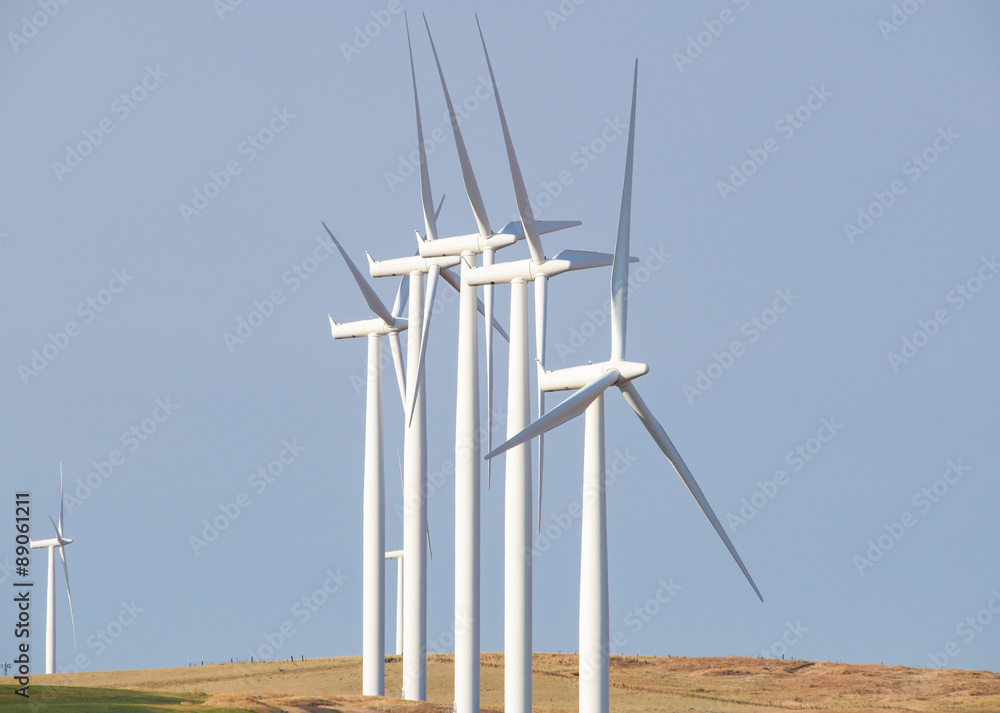 Wind turbines in the Columbia River Gorge Wind turbines in the Columbia River Gorge