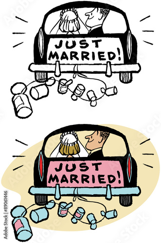 Couple just married