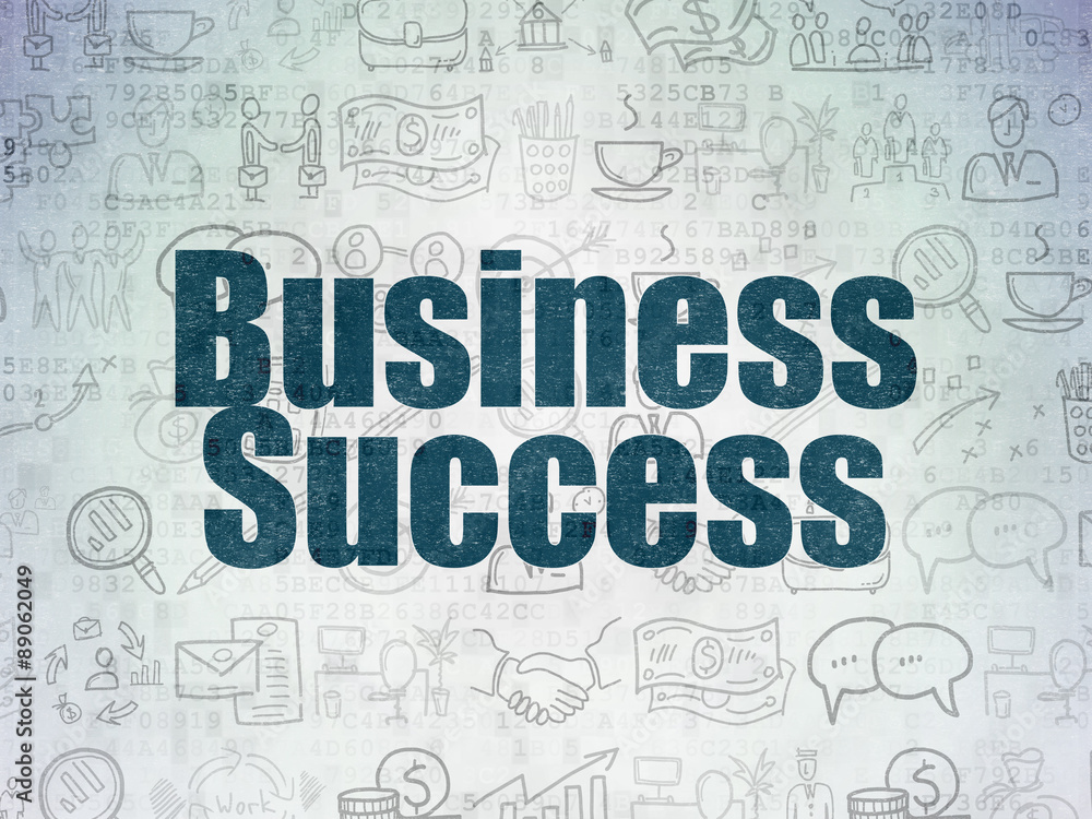 Business concept: Business Success on Digital Paper background