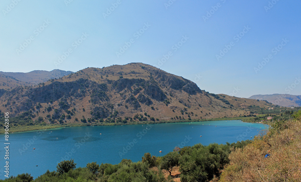 Crète, lac de Kournas Crète, lac de Kournas