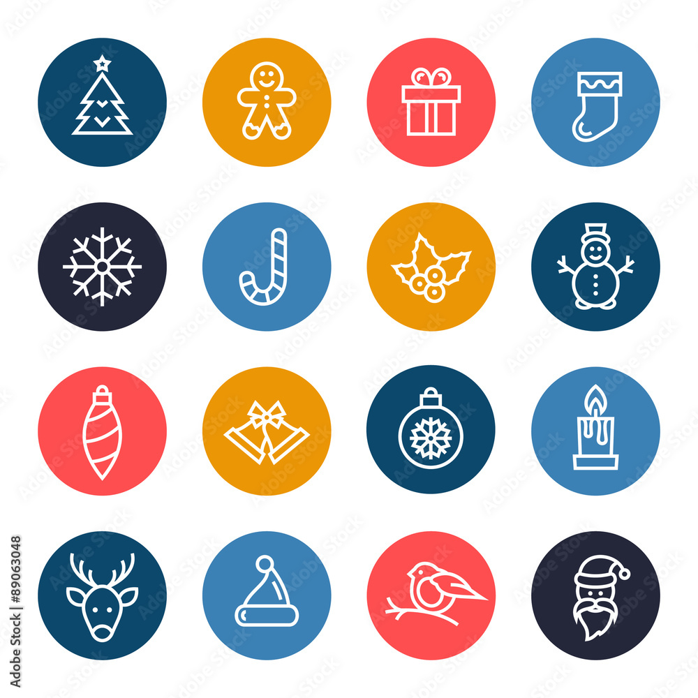 Christmas icon set Christmas icon set