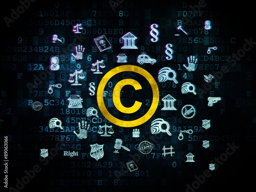 Law concept: Copyright on Digital background