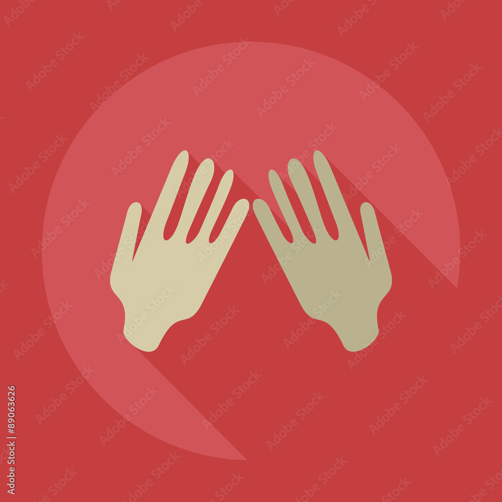 Flat modern design with shadow icons praying hands Flat modern design with shadow icons praying hands