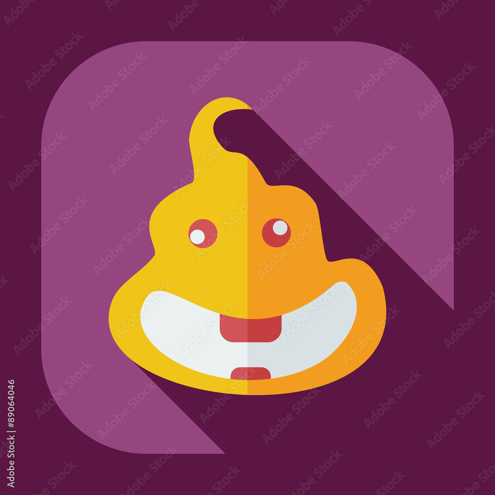 Flat modern design with shadow icons turd, faeces Flat modern design with shadow icons turd, faeces