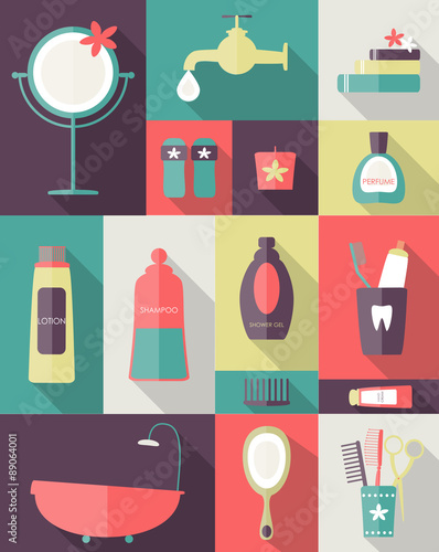 Vector bathroom icons