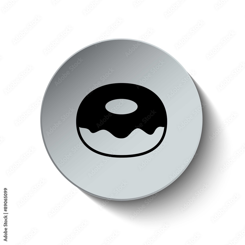 Donut icon. Dessert icon. Button. Vector illustration Donut icon. Dessert icon. Button. Vector illustration