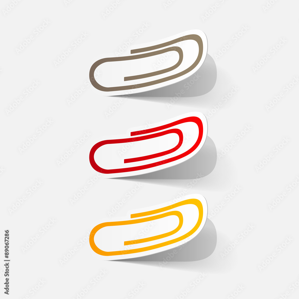 Paper clipped sticker: paper clip Paper clipped sticker: paper clip