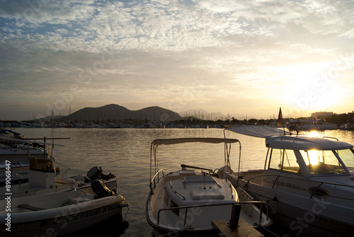 Wallpaper Mural Boats In The Harbor With Dramatic Clouds In The Night Torontodigital.ca