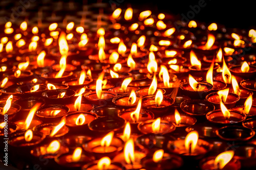 Nepalese candles at temple