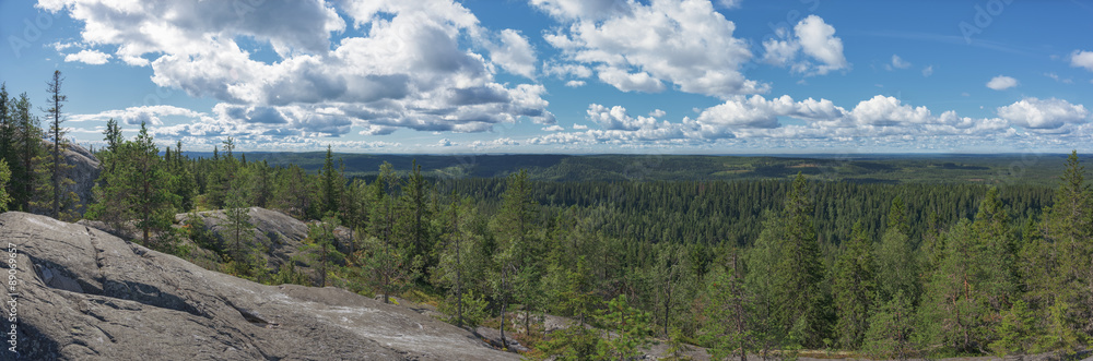 Panoramic view from the top of the Koli national park