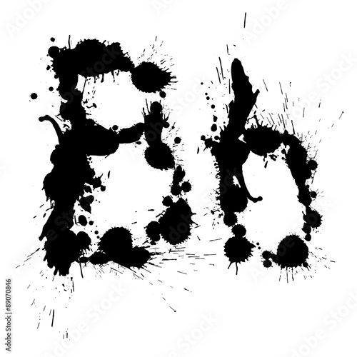 Black messy character. 