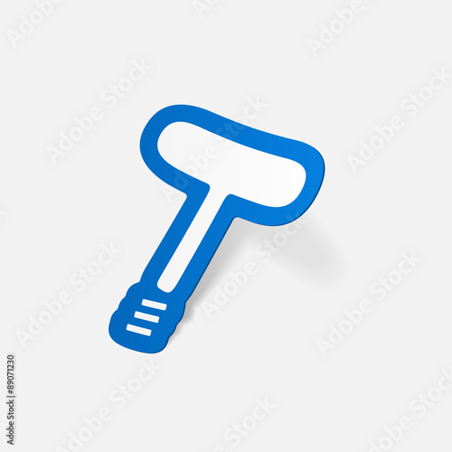 paper sticker: classic corkscrew