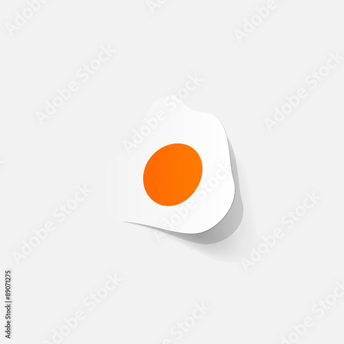 paper sticker: egg