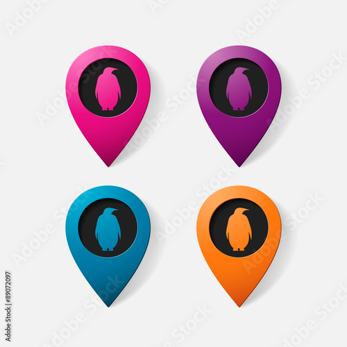 Free Download Realistic color pointer: penguin - GFXLoad