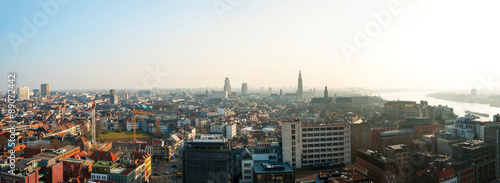 Panorama of Antwerp  Belgium