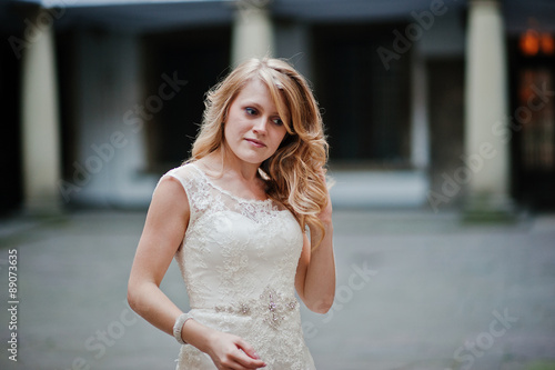 portrait of young blonde bride