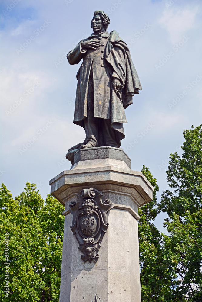 Fototapeta premium Adam Mickiewicz Denkmal, Warschau