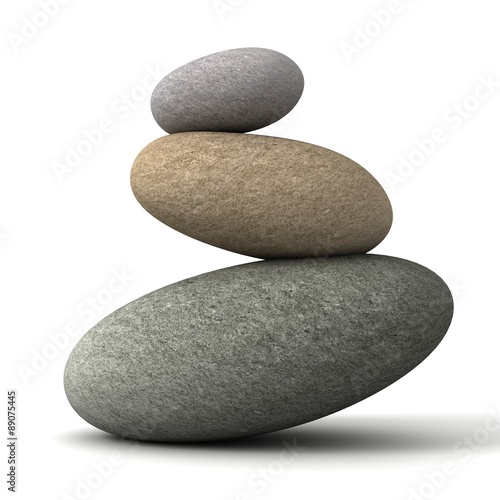 Canvas Print balancing stones