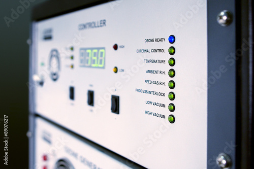 Obraz na plátně Control panel of ozone generator for water  treatment