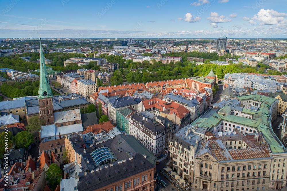View to old Riga from the air.