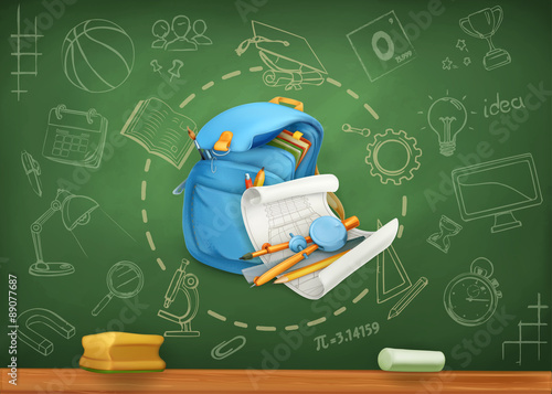 School, infographics vector background