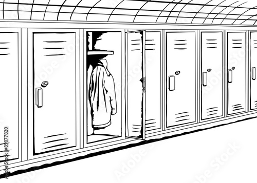 Outline Lockers with Coat