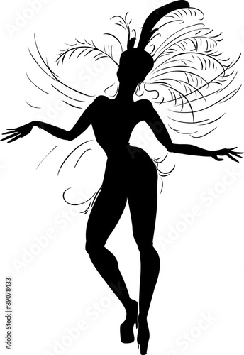 silhouette of samba dancer