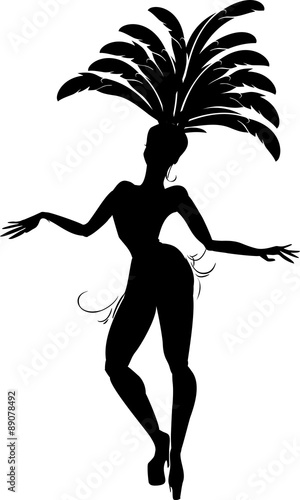 silhouette of samba dancer