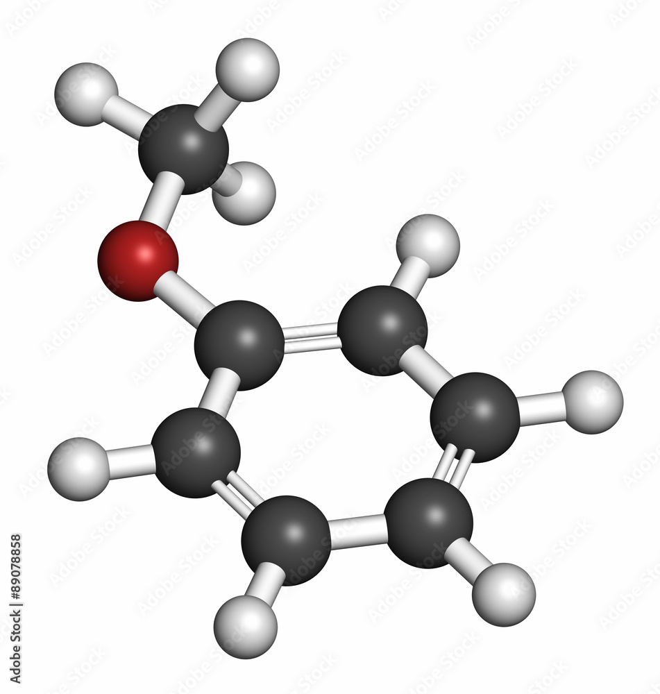 Anisole chemical molecule. Anisole chemical molecule.