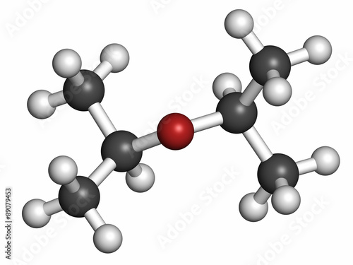 Obraz na plátně Diisopropyl ether chemical solvent molecule.