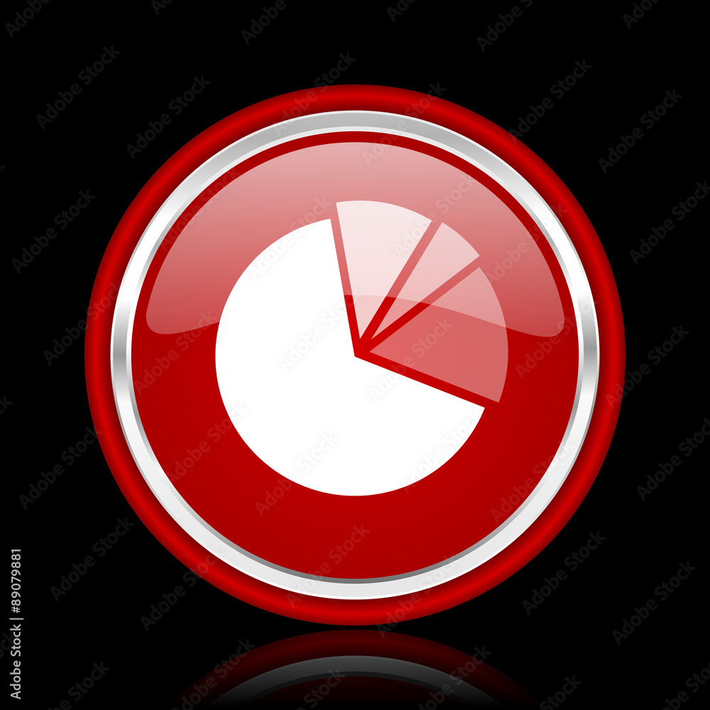 diagram red glossy web icon diagram red glossy web icon