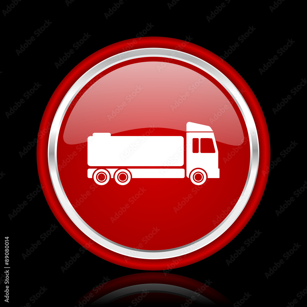 truck red glossy web icon truck red glossy web icon