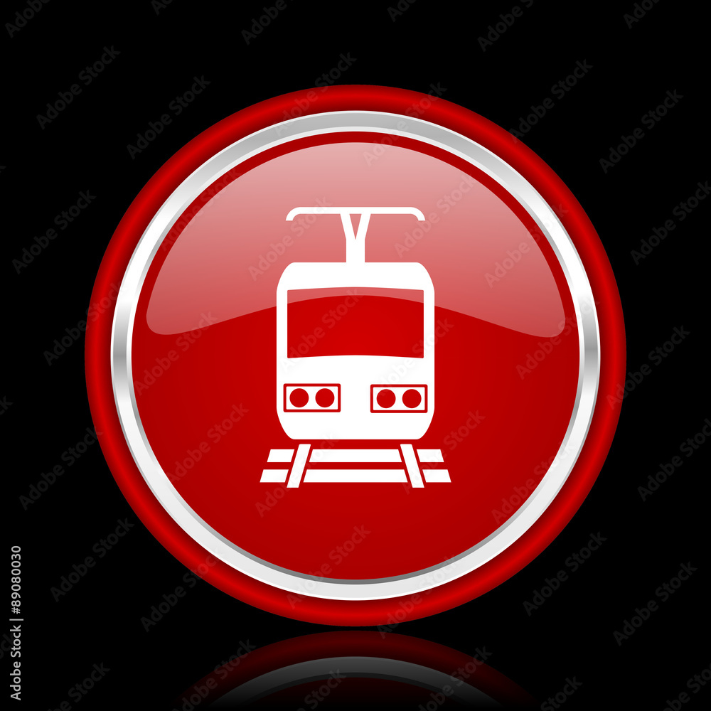 train red glossy web icon train red glossy web icon