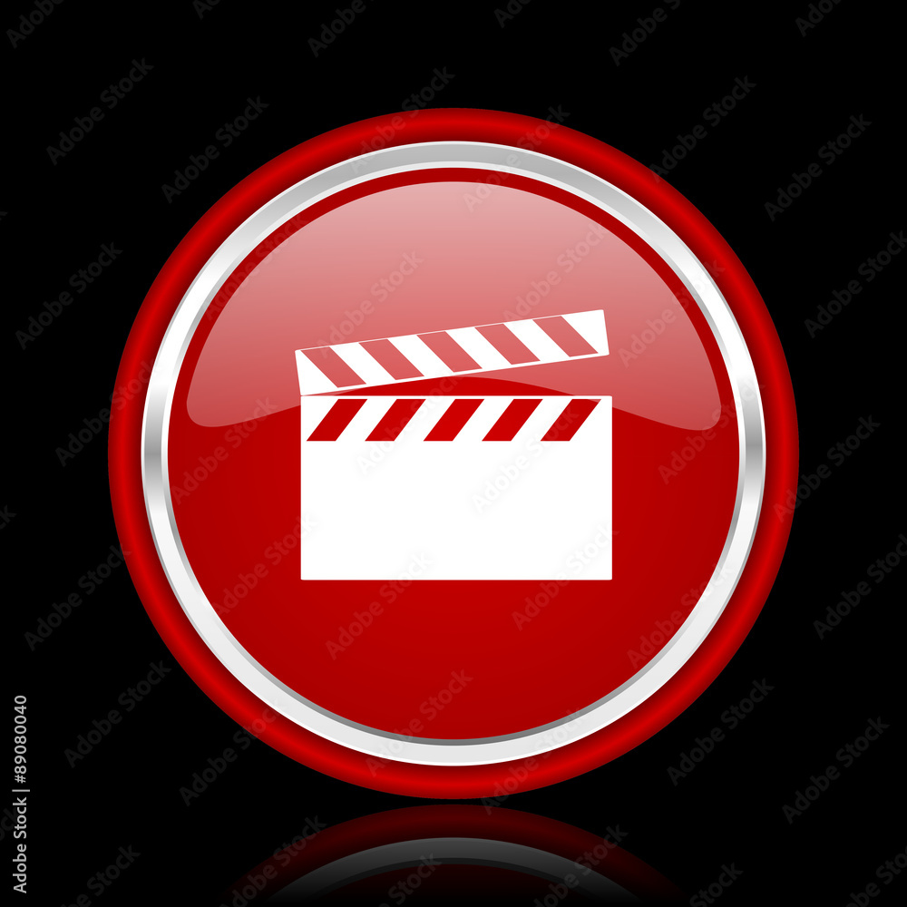 video red glossy web icon