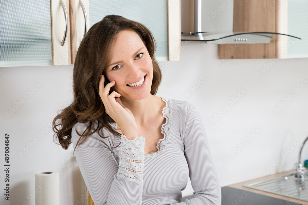 Happy Woman With Mobile Phone Happy Woman With Mobile Phone